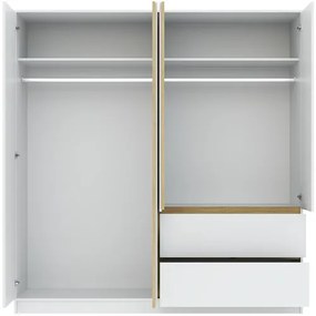 BASIT Gardróbszekrény Fehér Színben 195 cm