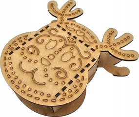 Fából készült Rénszarvas Pénzdoboz Ajándékba, Karácsonyra