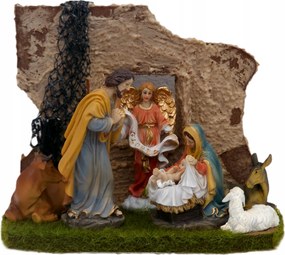 Karácsonyi Betlehem Szent József Figurákkal 10cm magas 18x10cm 15cm magas