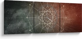 Kép - Kozmikus dodekagram (órával) (90x30 cm)