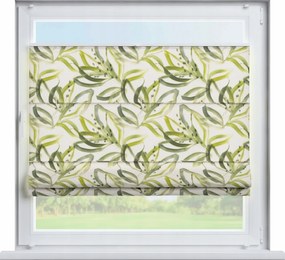 Római pliszírozott roló Szicília 130x170 fehér-zöld