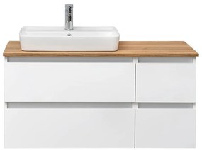 Fehér függő szekrény mosdókagyló nélkül 110x53 cm Set 360 - Pelipal