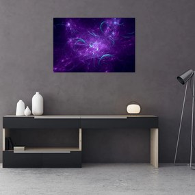 Modern kék absztrakció képe (90x60 cm)