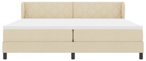 Boxspring Ágy Mattal Krém 200x200 cm Szövet