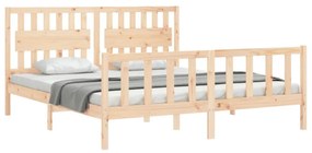 tömör fa ágykeret fejtámlával Super King Size
