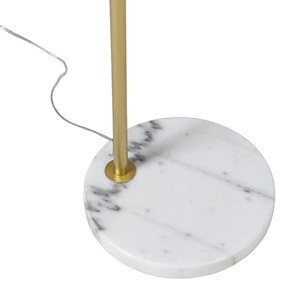 Okos íves lámpa sárgarézzel és fehér árnyékolóval, beleértve a Wifi A60-at - Arc Basic