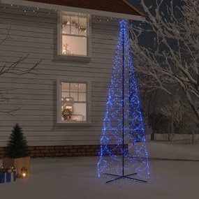kúp alakú karácsonyfa 1400 kék LED-del 160x500 cm