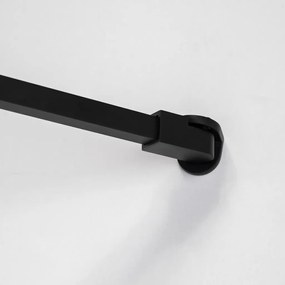 Stuxi Bari Black 80x100 aszimmetrikus nyílóajtós zuhanykabin 6 mm vízlepergető biztonsági üveggel, matt fekete