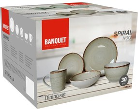 Banquet Spiral Ivory étkészlet, 30 db