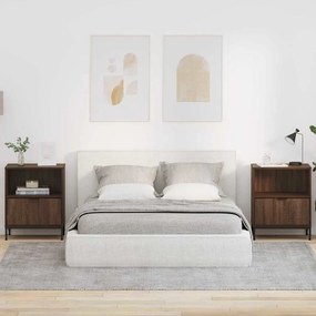 Éjjeliszekrények 2 pcs barna tölgy 49 x 36 x 61 cm Faanyag