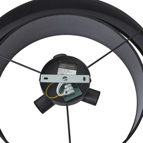 Modern mennyezeti lámpa fekete 50 cm 3-lámpás - Steve