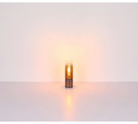 Globo 21000TG - Asztali lámpa ANNIKA 1xE27/25W/230V átm. 9 cm fekete/réz