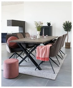 Fekete fém tálalószekrény 80x120 cm Melbourne – House Nordic