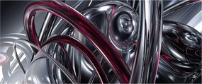 Szürke absztrakció kép (120x50 cm)