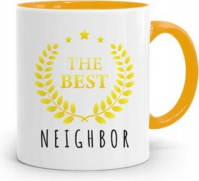 Szomszédnak Sárga Ajándék Bögre fényképes nyomtatással