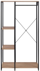 Intenso Home ruhafogas polcokkal 90 x 167cm sonoma tölgy | Előszobai ruhatároló cipőtartóval / nyitott gardrób