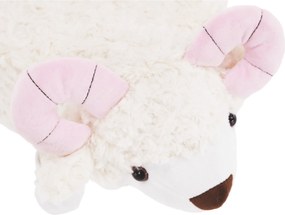 Zsámoly bárány alakban, Velvet szövet fehér/rózsaszín/természetes, LOLA