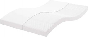 vidaXL fehér 7 zónás 20 ILD keménységű habmatrac 140 x 220 cm
