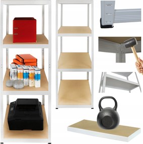 Fém tároló állvány garázs állvány Helios 180x30x30cm 4Px175kg