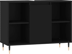 vidaXL fekete szerelt fa mosdószekrény 80 x 33 x 60 cm