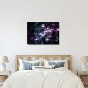 Kép - Lótusz mandala az űrben (üvegen) (70x50 cm)