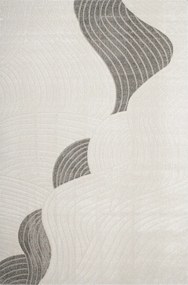 Krémszürke Hullámos Csillogó Szőnyeg Modern Nappaliba Teno 120x170 cm