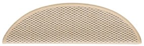 15 db szizál hatású berber öntapadó lépcsőszőnyeg 56x17x3 cm
