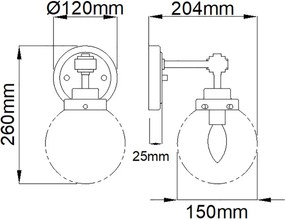 Elstead Lighting KULA KULA1 Fali lámpa 1x8W/E14