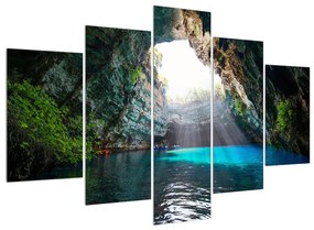 Barlangi tó képe (150x105 cm)