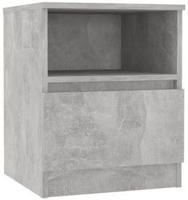 2 db betonszürke szerelt fa éjjeliszekrény 40 x 40 x 50 cm