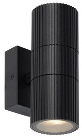 Ipari kültéri fali lámpa fekete 2 fényes IP44 - Vigo