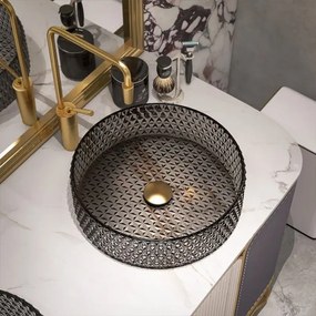 Pultos mosdókagyló Rea Cristal Grey 39