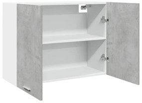 betonszürke szerelt fa függő szekrény 80 x 31 x 60 cm