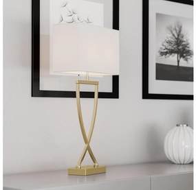 ByRydens 2829610-5000 - Asztali lámpa OMEGA 1xE27/5W/230V fehér/arany