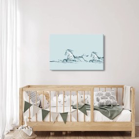 Kép - Vízcseppekből álló lovak (90x60 cm)