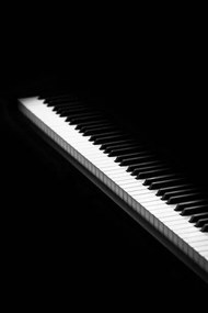Művészeti fotózás piano keys isolated on white, Natalya Sergeeva, (26.7 x 40 cm)