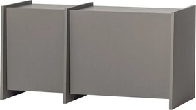 Szürke TV-állvány kőrisfa dekorral 102x53x44 cm Brock – WOOOD