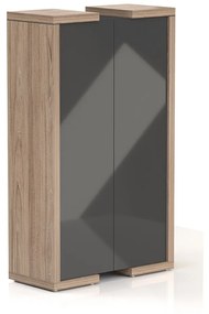 Lineart magas szekrény 111,2 x 50 x 187,6 cm, világos szil / antracit