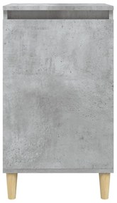 Betonszürke szerelt fa éjjeliszekrény 40x35x70 cm