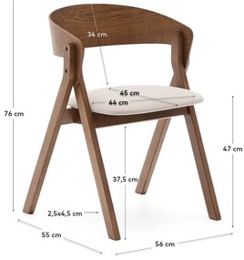 Barna étkezőszék Godia – Kave Home