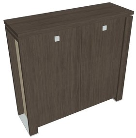 Verno+ S közepes szekrény 140 x 46 x 130 cm, antracit tölgy / vanília