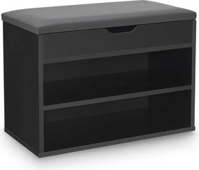 Cipőszekrény zsanéros fedél/párnázott ülőfelület 60×30×45 cm