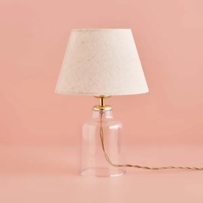 Asztali lámpa AYD 1xE27/40W/230V krémszínű/átlátszó