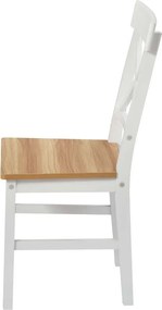 Catini KAMPALI Étkezőgarnitúra 4x szék + asztal - Fehér