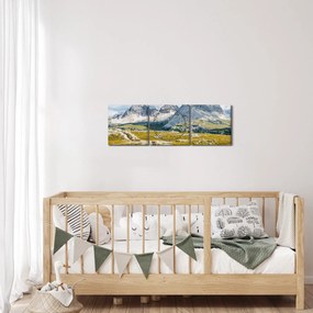 Kép - Olasz Dolomitok (órával) (90x30 cm)