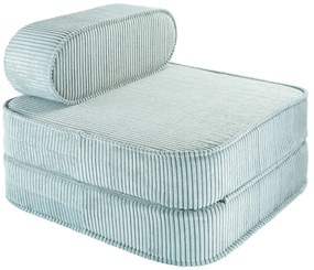 Mentazöld kordbársony gyerek fotel Flip – Wigiwama