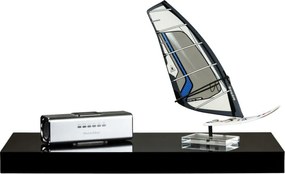 Fali polc STILISTA® Volato 70 cm - fekete fényes