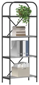 Könyvespolc Szürke sonoma 60 x 30 x 146 cm Faanyag