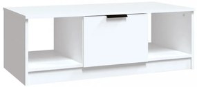 fehér szerelt fa dohányzóasztal 102x50x36 cm