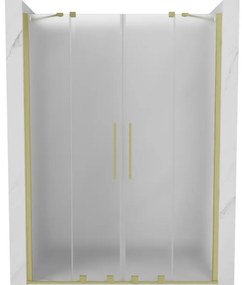 Mexen Velar Duo, tolózuhanyajtó nyitáshoz 140 cm, 8 mm-es matt üveg, arany matt, 871-140-000-32-55